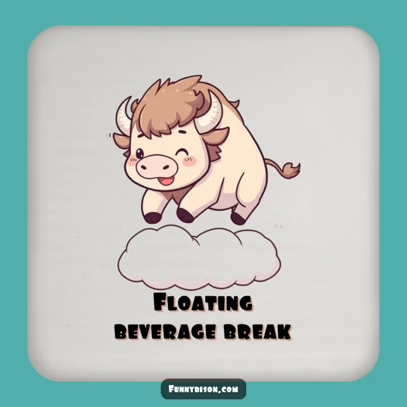 Protective Funny Kawaii Bison Cloud Bounce Coaster - Chic & Cheerful Bison Gift