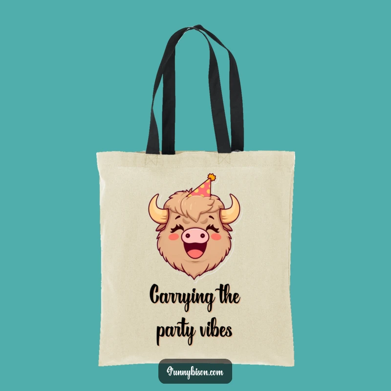 Funny Bison Tote Bag: Carry Your Laughs in Style, Hilarious Party Gift